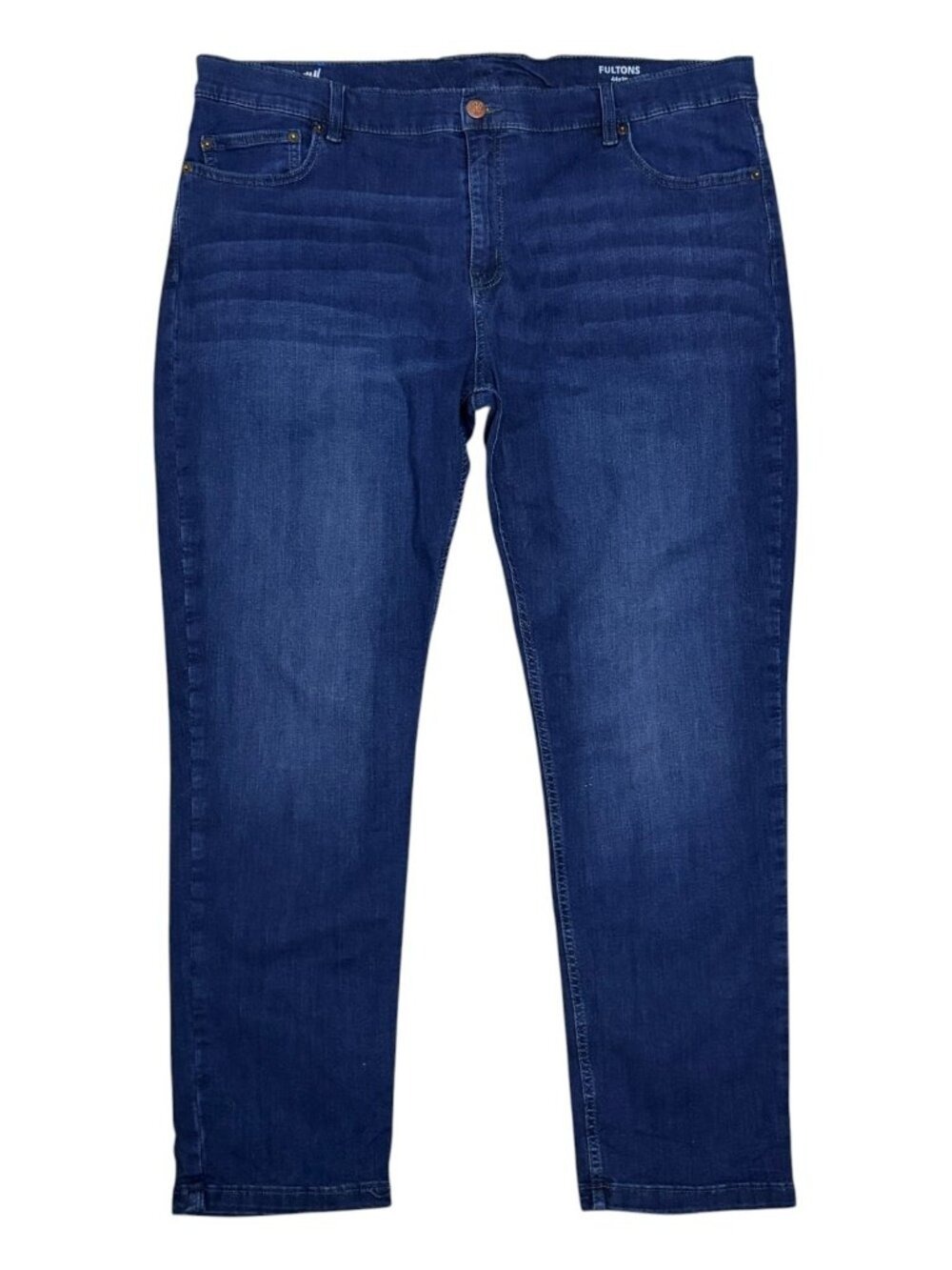 MUGSY Fultons Stretch Jeans Designer Casual Blue Denim Mens 44x30